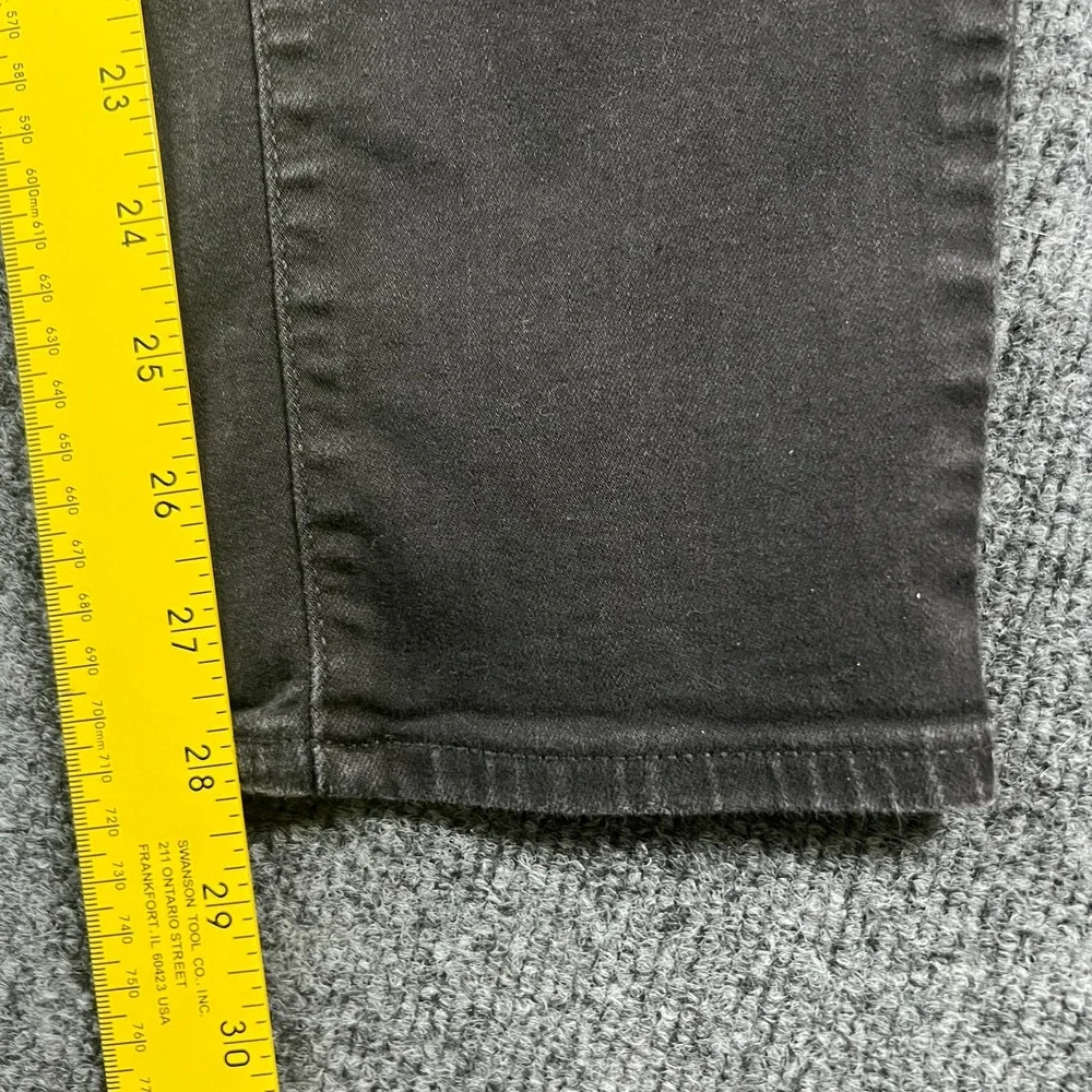 Levi's 711 Jeans Womens 16W 36x28 Black Peony Denim Cotton Mid Rise Skinny‎ Leg